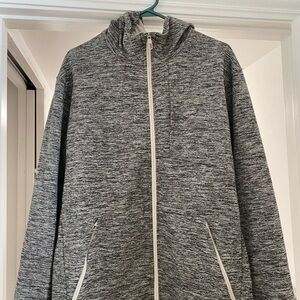 Lululemon City Sweat Zip Hoodie TechLoft™ Fleece Heathered Muslin-XL